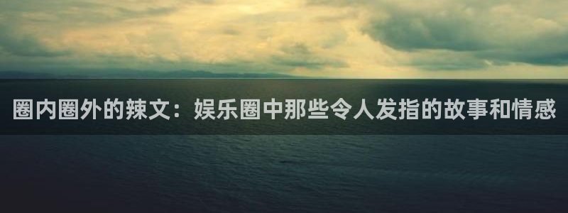 长征平台vk：圈内圈外的辣文：娱乐圈中那些令人发指的故事和情感