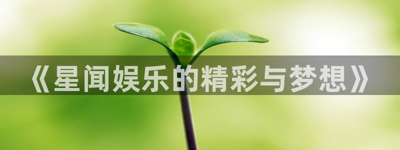长征平台平台官网入口下载：《星闻娱乐的精彩与梦想》